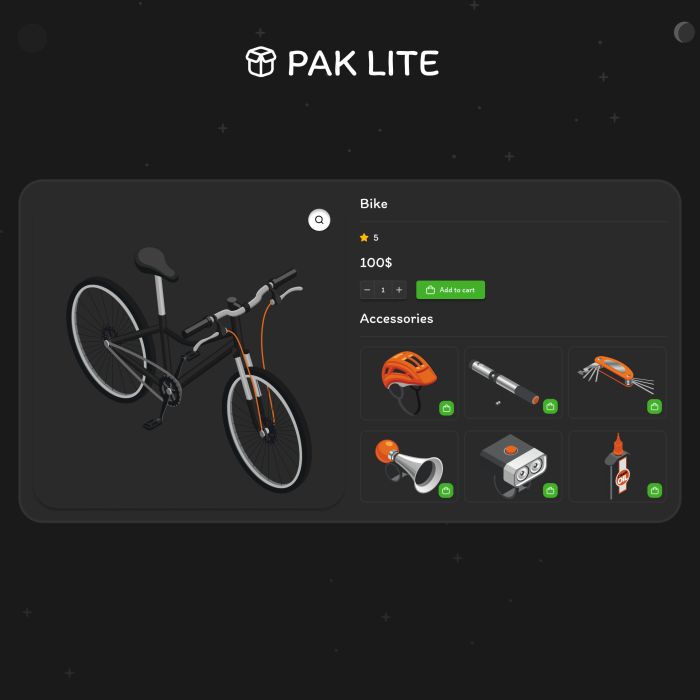 Новий модуль Pak Lite – Аксесуари до товару
