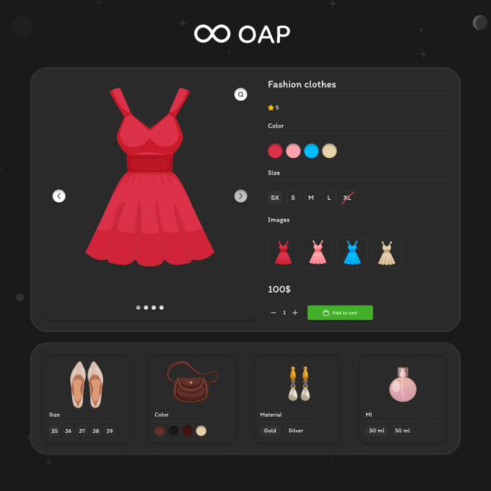 OAP - опції як окремий товар