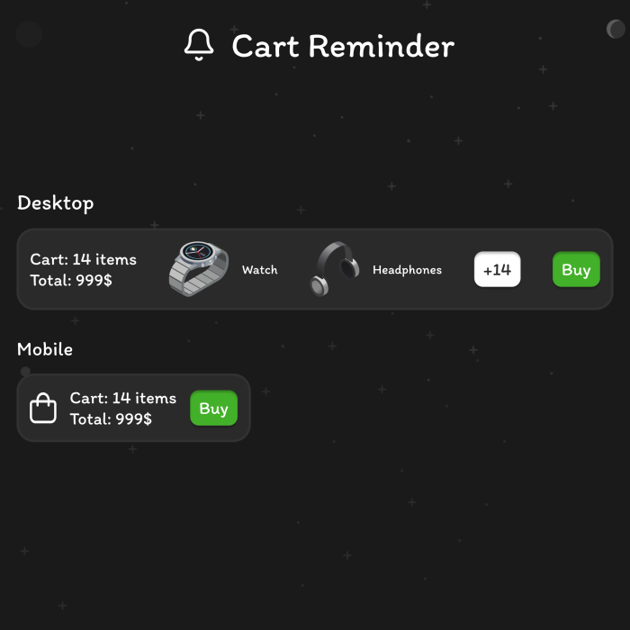 Cart Reminder - Повідомлення про незавершене замовлення