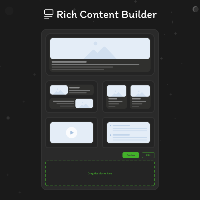 Rich Content Builder - Конструктор блоків контенту (Товари, Статті, Блог)